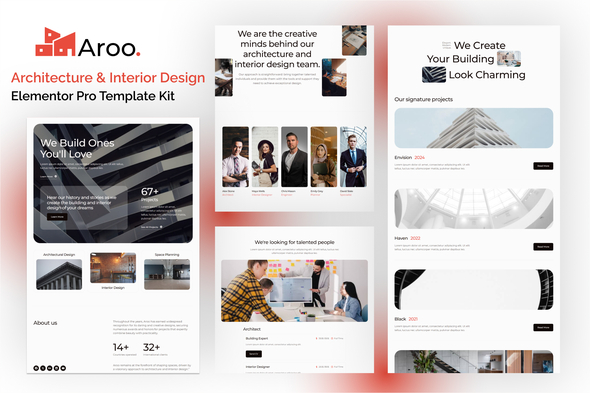 Aroo - Architecture & Interior Design Elementor Pro Template Kit