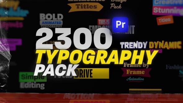 2300 Animated Typography Pack For Premiere Pro : Vintage, Bold, Corporate, Fashion, Quotes & More alt