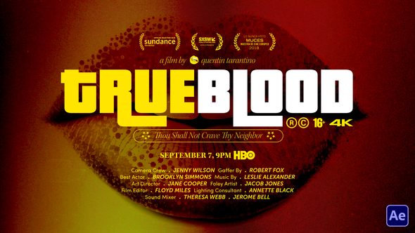 October Cinematic Titles Titles template preview