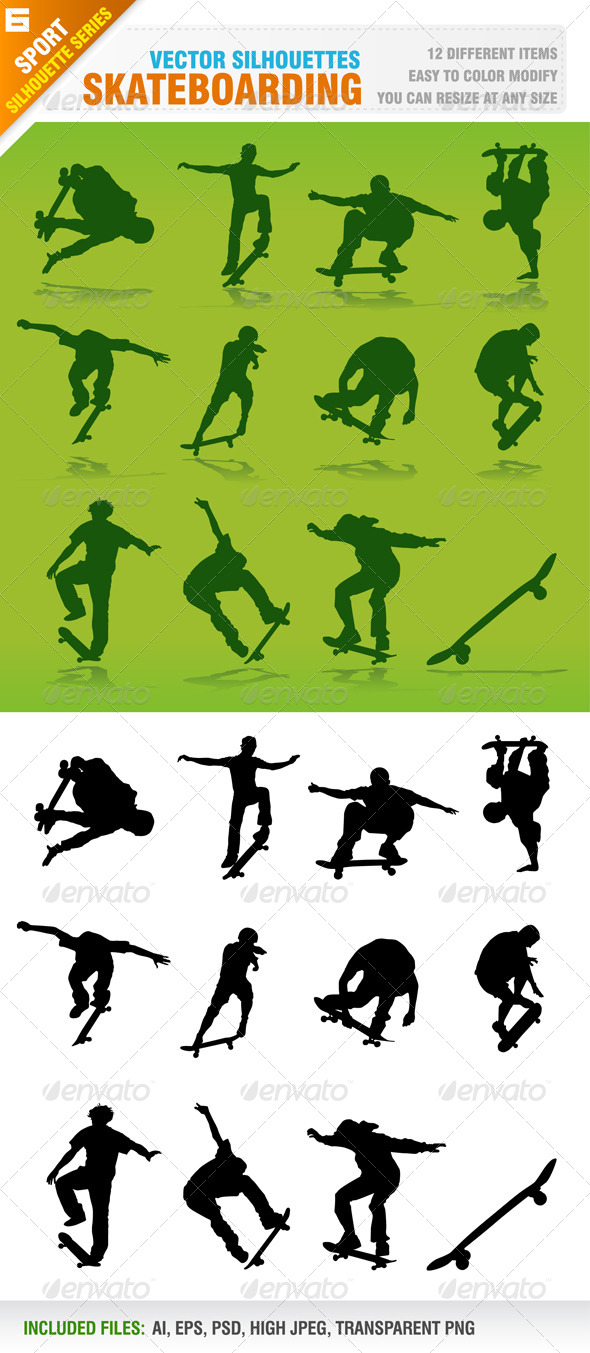 Skateboarding Silhouettes - Sports/Activity Conceptual