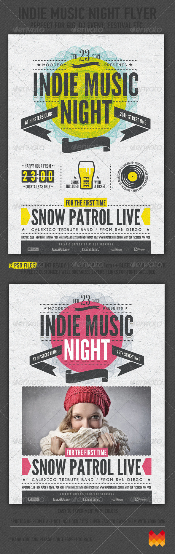 Indie Music Night Flyer / Poster - Events Flyers