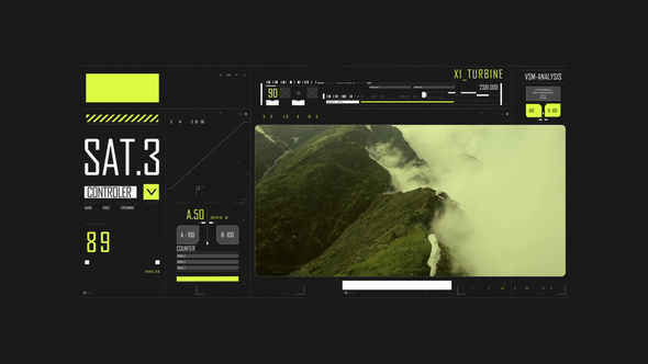 HUD Typography Track Control Infographics template preview