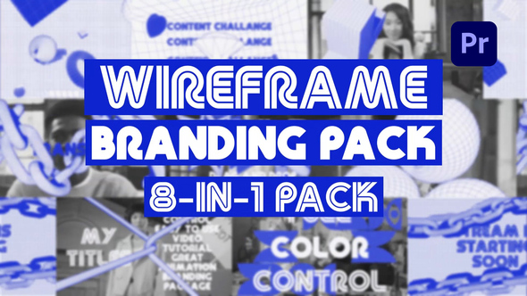 Grid Wireframe Flow: New Branding Bundle Premiere Pro template preview