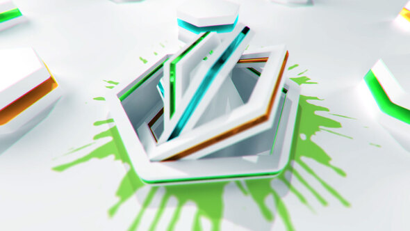 Bright Hexagon Logo Openers template preview