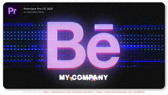 Aberration Twitch - Logo Reveal Premiere Pro template preview