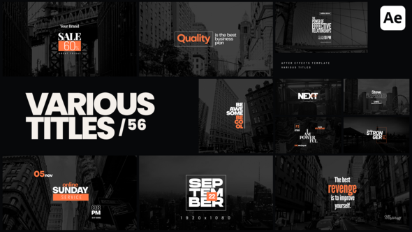 Various Titles 56 Titles template preview