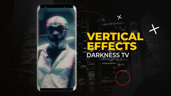 Vertical Darkness TV Effects | After Effects Elements template preview