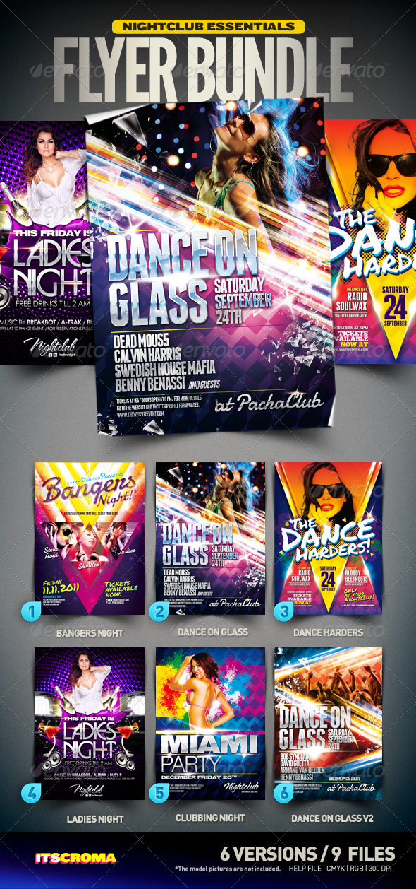 Nightclub Essentials Flyer Bundle | 001 - Clubs & Parties Events