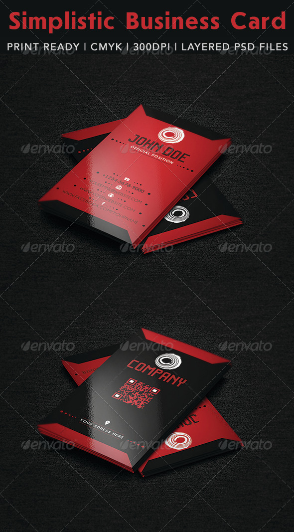 Simplistic Business Card - Business Cards Print Templates