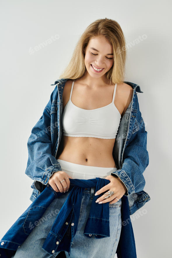 Fashion casual denim attire