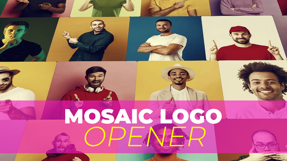 Mosaic Logo Opener Logo Stings template preview