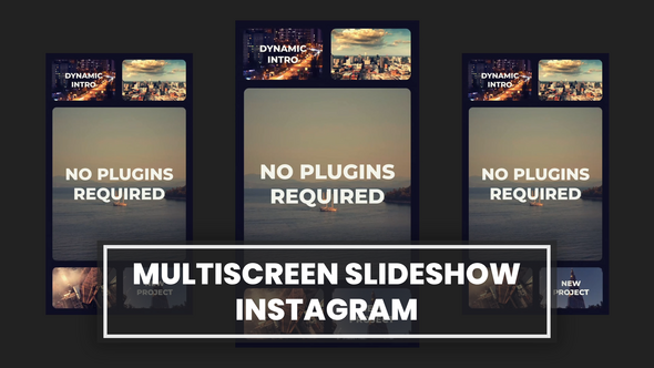 Multiscreen Instagram Slideshow Openers template preview