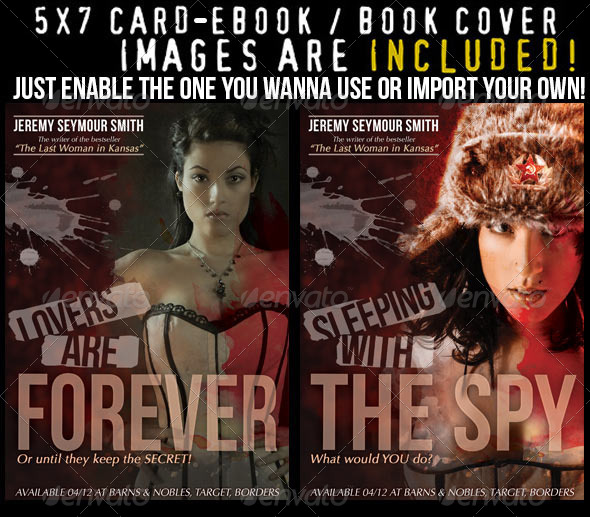5x7 Book Promo Card, Cover - Cards & Invites Print Templates