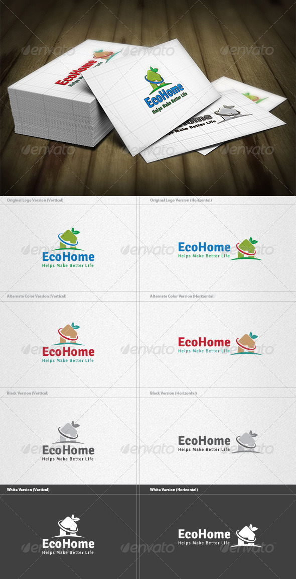 Eco Home Logo - Buildings Logo Templates