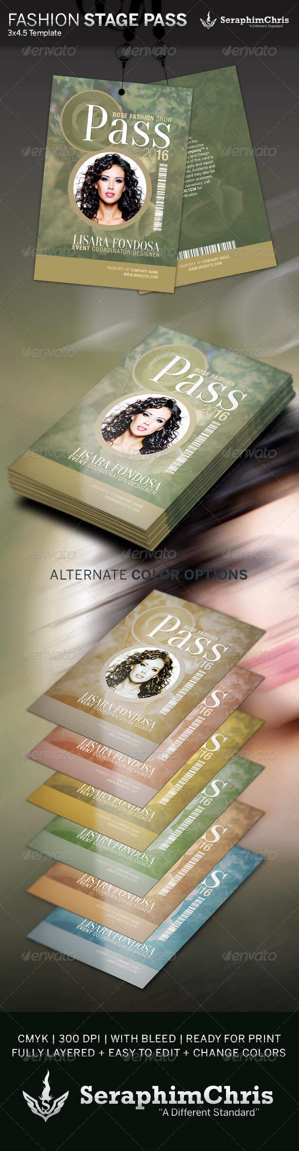 Fashion Show Stage Pass Template - Miscellaneous Print Templates