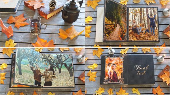 Elegant Vintage Autumn Slideshow Video Displays template preview
