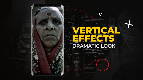 Vertical Dramatic Look Effects | After Effects Elements template preview