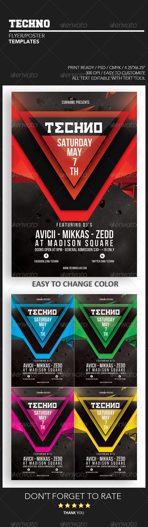 Techno Flyer - Events Flyers