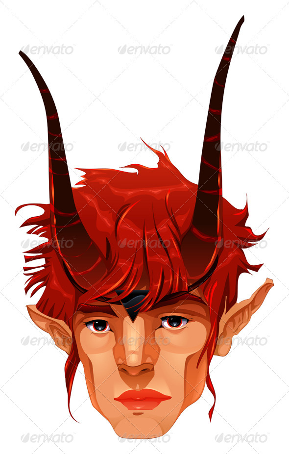 Mythological Demon Head. - Monsters Characters