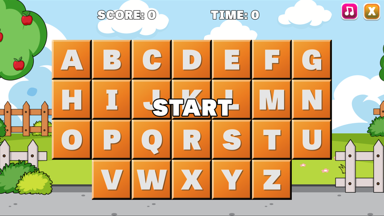 Sim Abcd Alphabet Typing Speed Game ( Construct 3 | C3P | HTML5 ) Kids ...