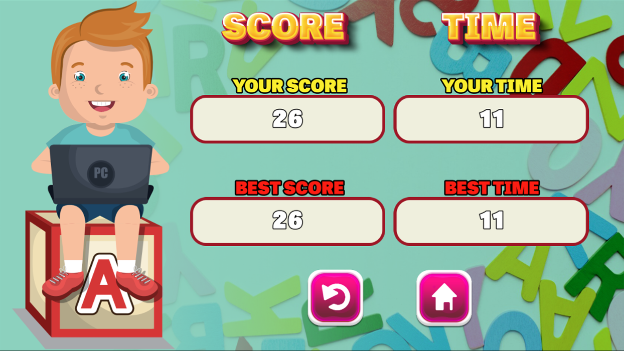 Sim Abcd Alphabet Typing Speed Game ( Construct 3 | C3P | HTML5 ) Kids ...