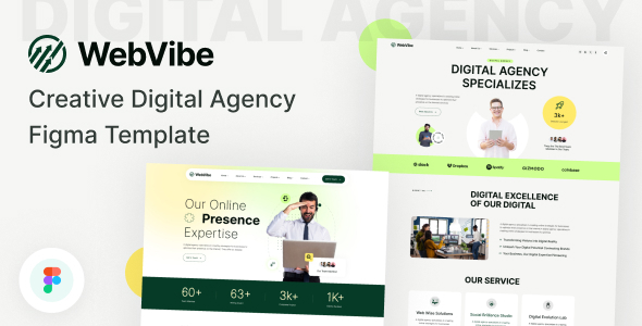 WebVibe - Creative Digital Agency Figma Template