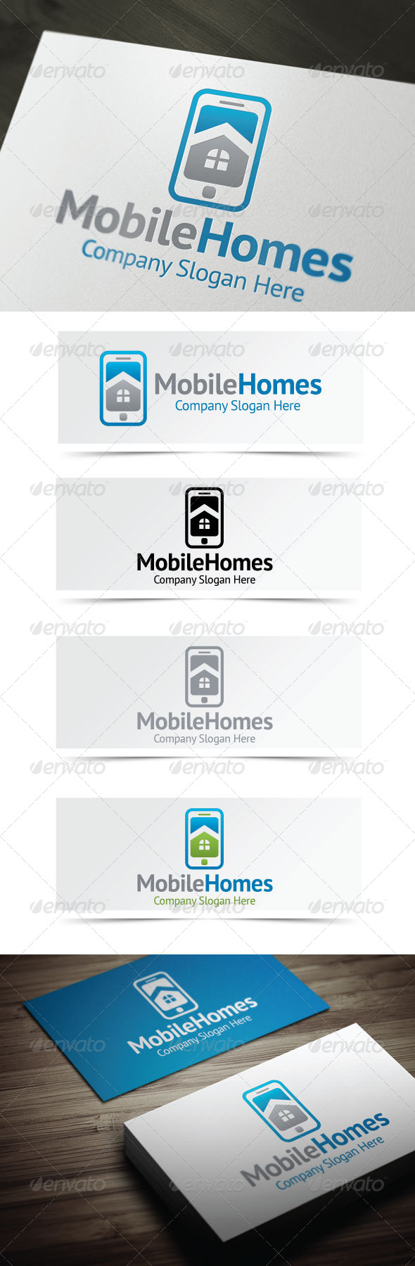 Mobile Homes - Buildings Logo Templates