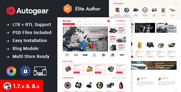 Autogear – Multipurpose Autoparts Store Prestashop 1.7 & 8.x Responsive Theme