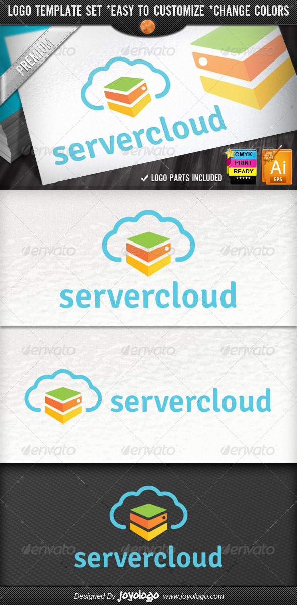 Internet Hosting Cloud Server Logo Template - Objects Logo Templates