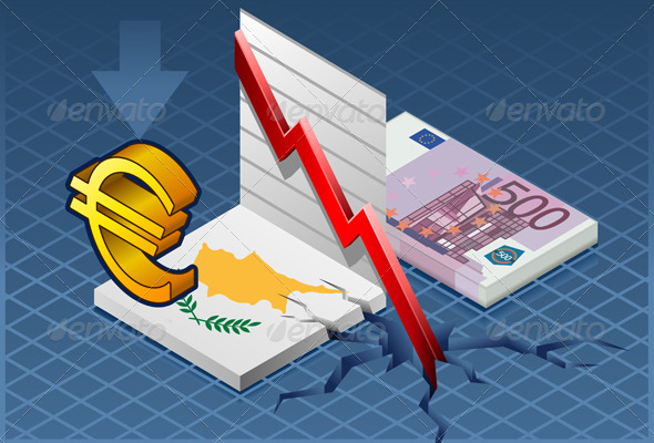 Isometric Cyprus Crisis - Conceptual Vectors
