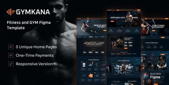 Gym Kana - Fitness Gym Website Figma Template