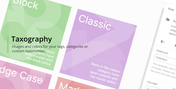 Taxography - Category Tag Images & Colors Supports Custom Taxonomy for WordPress