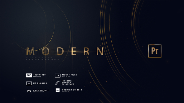 Modern Titles | Golden Circles MOGRT