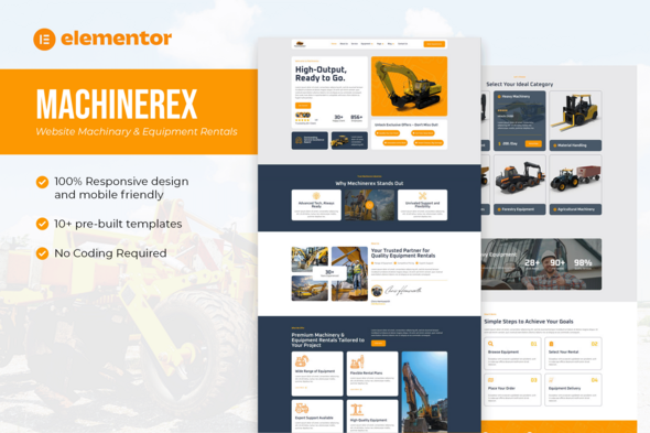 Machinerex - Machinery & Equipment Rentals Template Kit