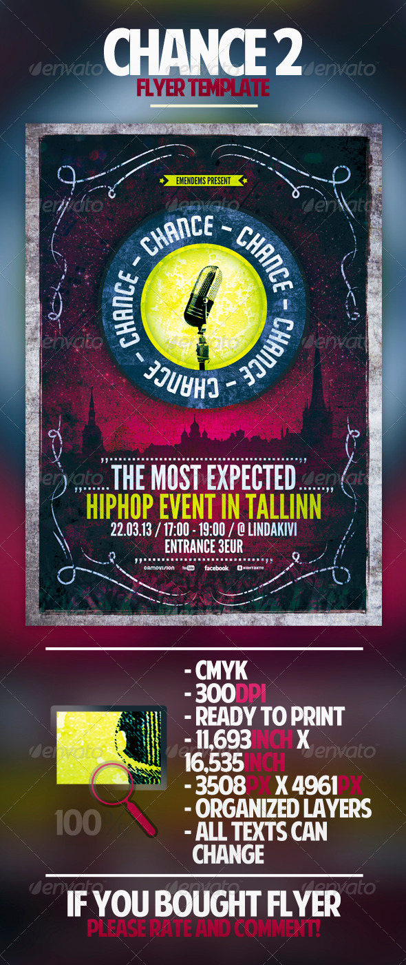 Chance 2 Flyer Template - Concerts Events