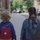 Little Boy and Girl with Backpacks Go to School - VideoHive Item for Sale