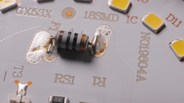 Rotating LED Module with Transistors and Other Radio Components alt