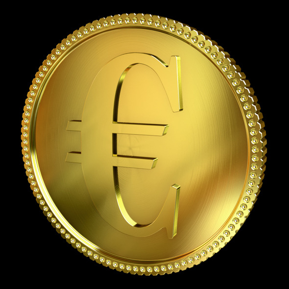 Euro Golden Coin - 3Docean 4305281