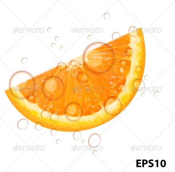 Fresh Orange Background Vector Illustration - Food Objects