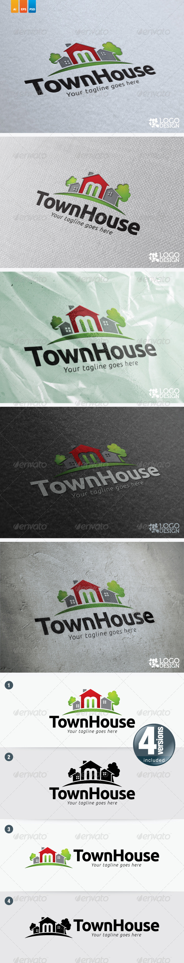 Town House - Buildings Logo Templates