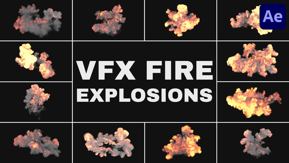 VFX Fire Explosions for After Effects Elements template preview