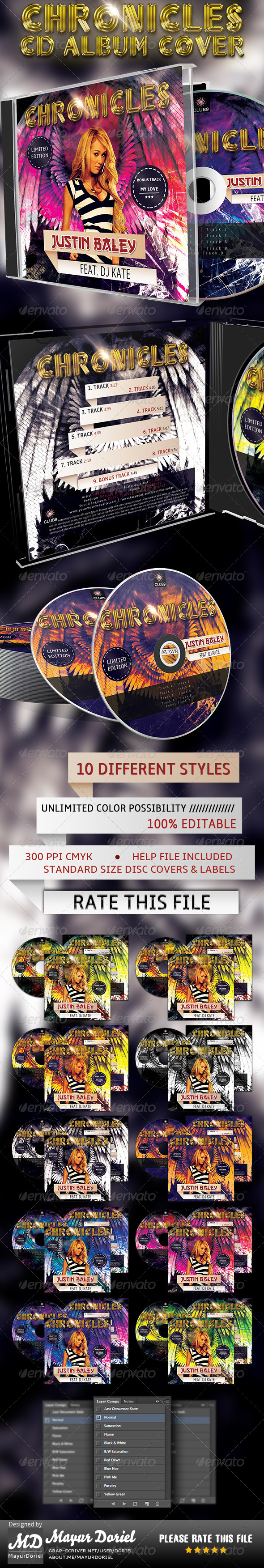 Chronicles CD Album Cover Artwork - CD & DVD Artwork Print Templates