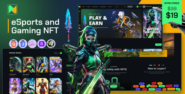 NFTG - eSports and Gaming NFT HTML Template