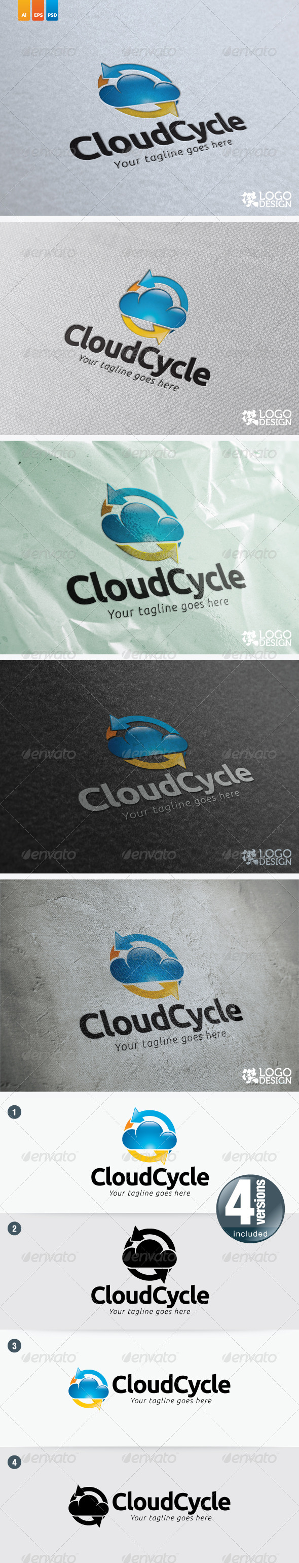 Cloud Circle - Symbols Logo Templates