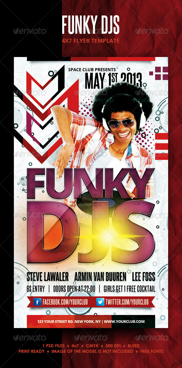 Funky DJs Flyer - Clubs & Parties Events