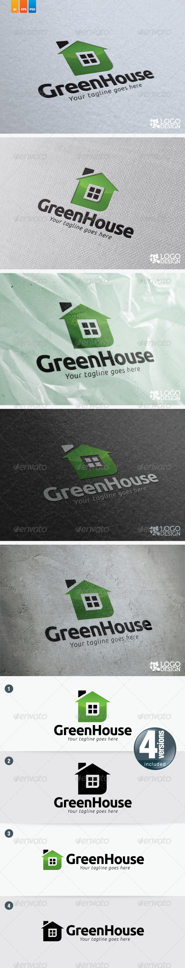 Green House - Buildings Logo Templates