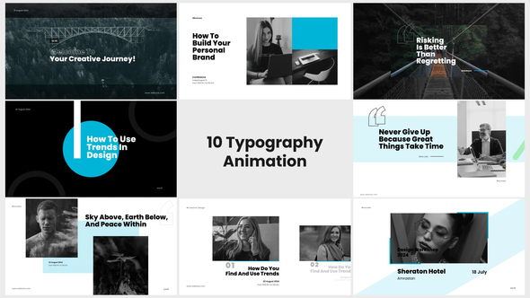 10 Typography Animation Titles template preview