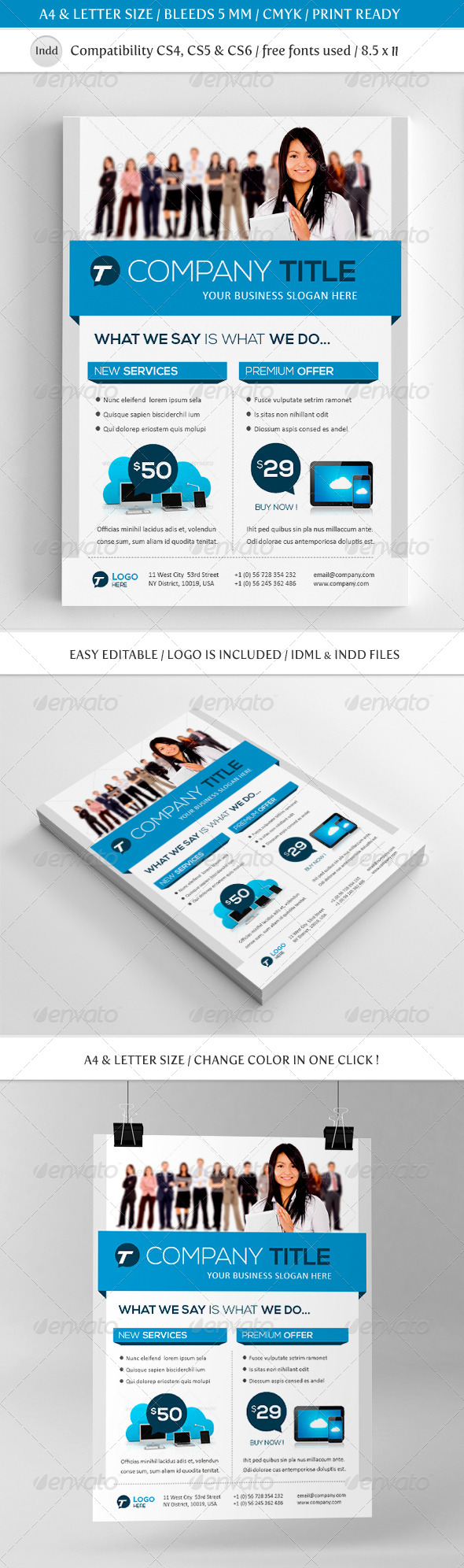 Corporate & Business Commerce Flyer Template - Commerce Flyers