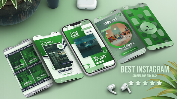 Green Instagram Reels Product Promo template preview
