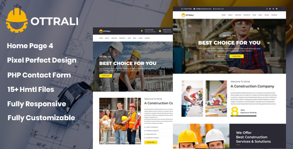 Ottrali - Construction HTML Template